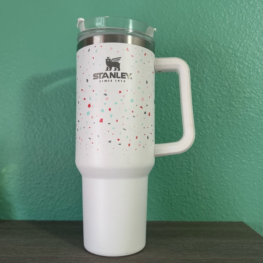Stanley White and Confetti Design Mug